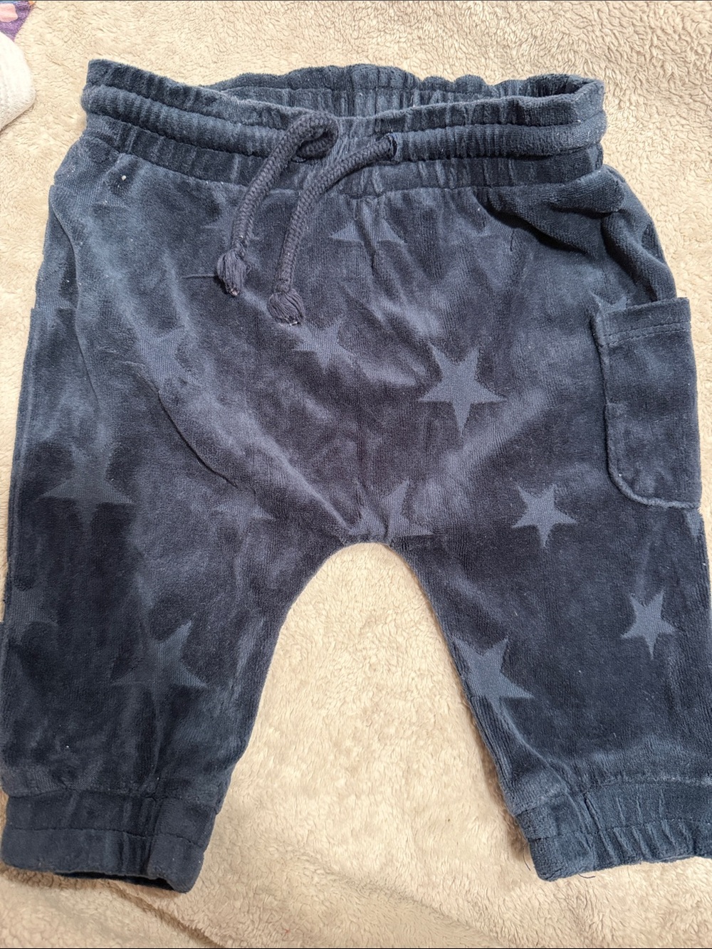 H&M Navy Star-Print Jogger Pants